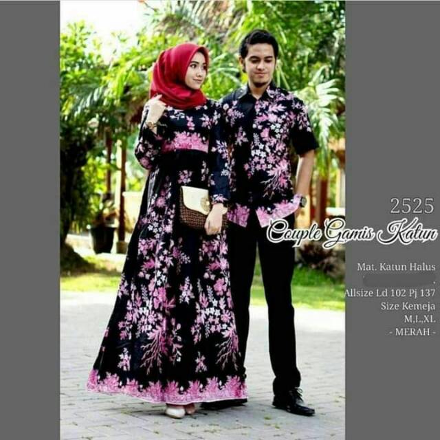 Maura Couple - Sania Ruffle Batik Couple  ori Ndoro Jowi DNT Garanasi Termurah Shopee