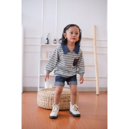 RACHIDKIDS / KAOS ANAK KEREN / COLLAR STRIPE