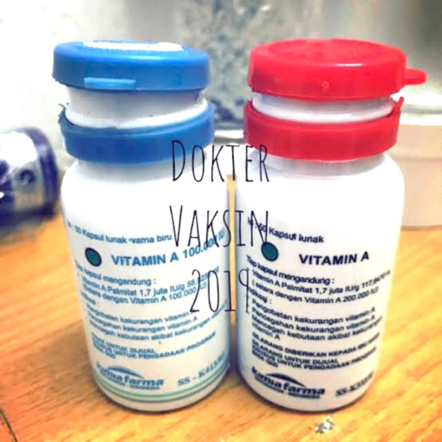 Vitamin A biru (100.000) dan merah (200.000unit) harga per piece ya