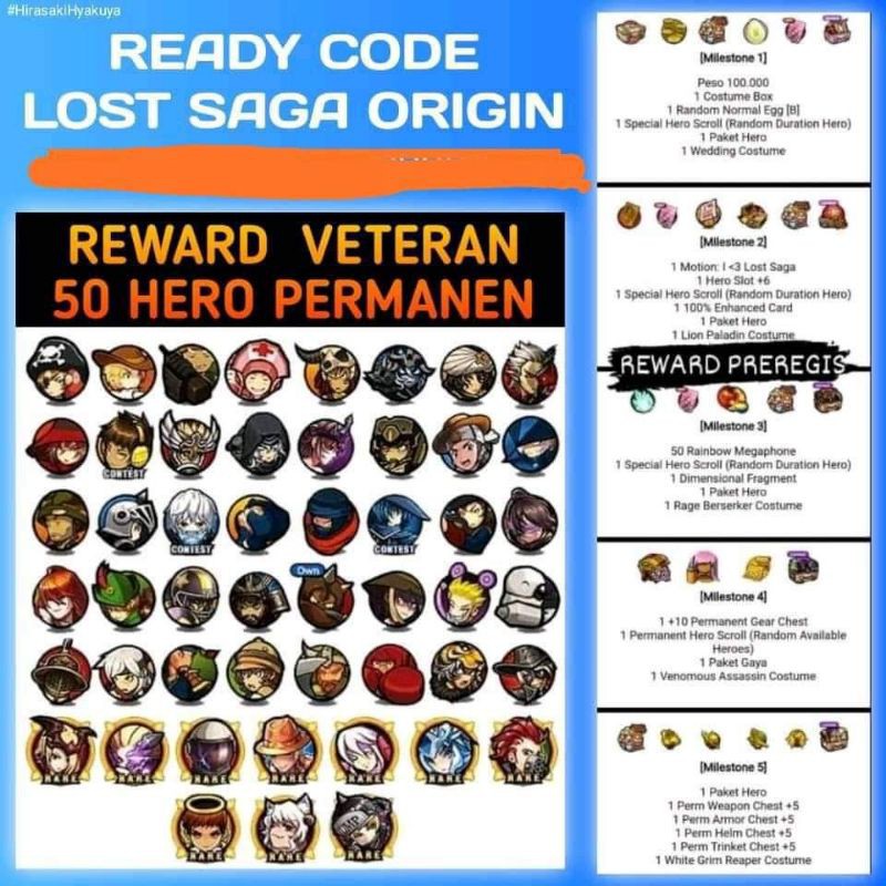 Akun Lost Saga Veteran dan Pra Register [Tanyakan Stok Sebelum Check Out]