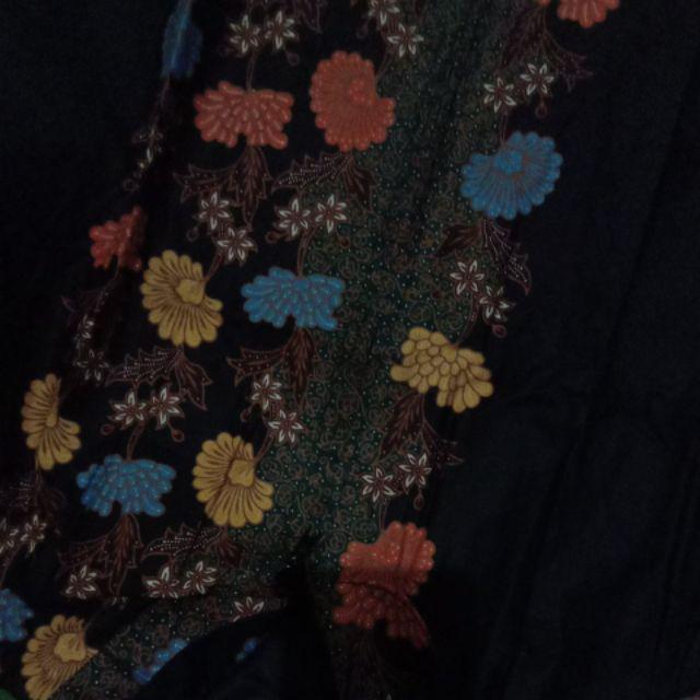 Dress Batik Tunik Marina Hitam Manis Cibulan Support Busui