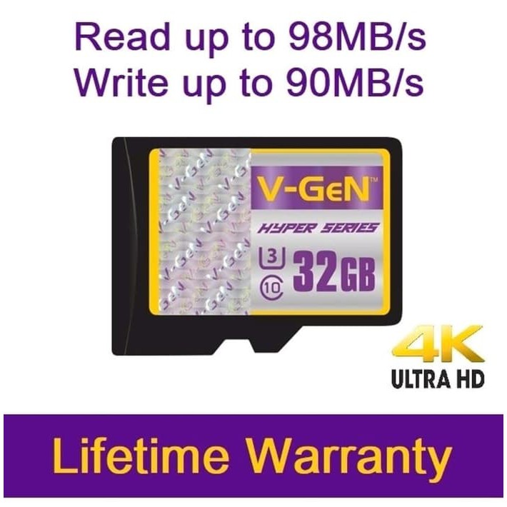 Micro SD VGEN 32GB HYPER Series MicroSD HC V-Gen 32 GB Class 10 V GEN