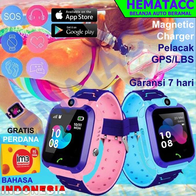 Jam Tangan Anak Aimo Q12 Anti Air IP67 Bahasa Indonesia Imo Smartwatch
