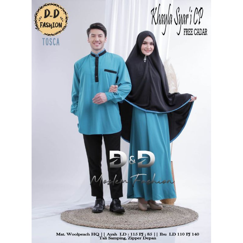 Khayla Couple Gamis Syari dan Koko Wolfis by Dnd Moslem Fashion