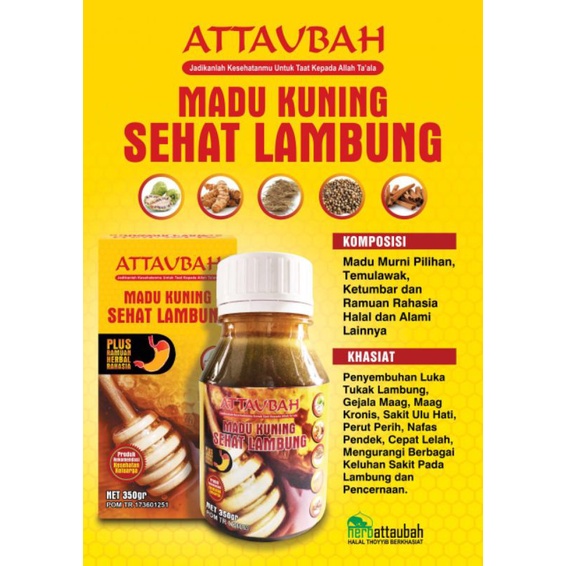 

Attaubah Madu Kuning Sehat Lqmbung 350gr