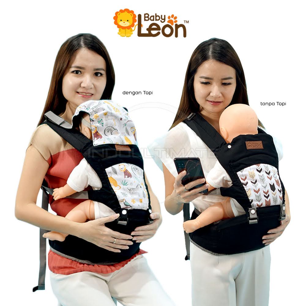 ARROW SERIES 5in1 Way Gendongan Hipseat Bayi BABY LEON + Pelindung Kepala (ada Topi)Gendongan Bayi Depan Duduk Gendongan Bayi  BY-6080 Geos Hip seat Gendongan Samping Depan Belakang Gendongan Multifungsi Gendongan Bayi Instan Anti Pegal Baby Carrier