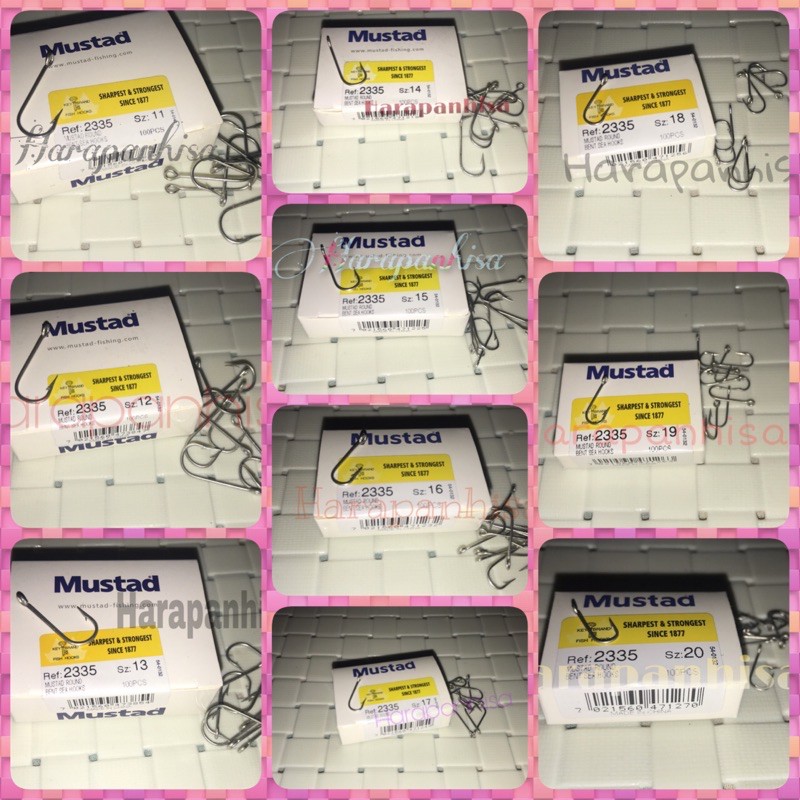 [ECERAN PER 10 PCS MATA KAIL] Mata Kail Pancing Mustad 2335 No.11/12/13/14/15/16/17/18/19/20