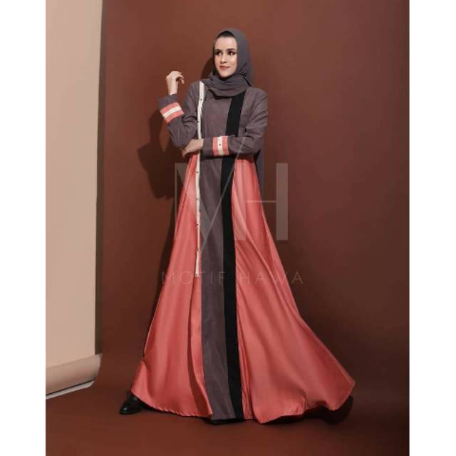 DRESS SET HIJAB ANISA SET ROSE BY P2M MOTIF HAWA