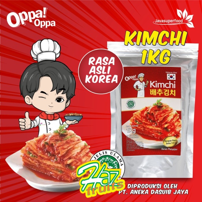 

KIMCHI Sawi Fresh / Kimchi Halal / Kimchi Korea 1KG - Makanan Korea