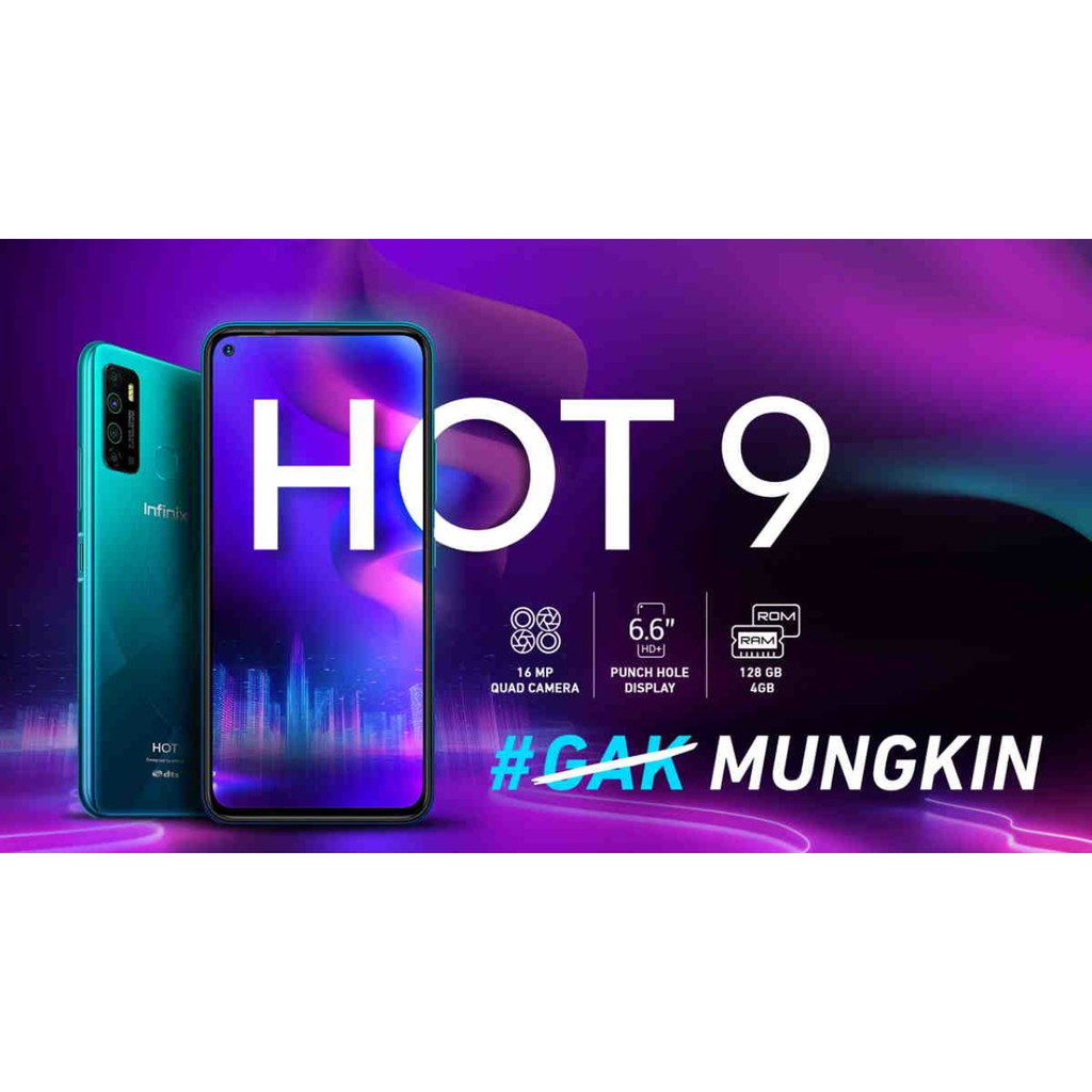 INFINIX HOT 9 4/128GB GARANSI RESMI ORIGINAL FULL BONUS