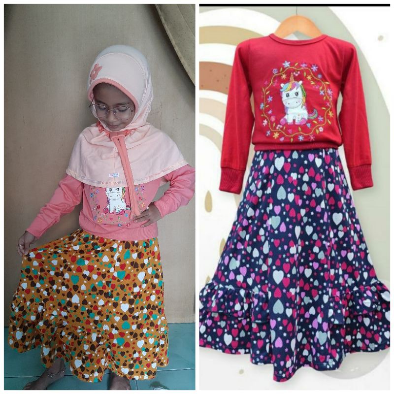 SETELAN ROK/GAMIS ANAK MURAH/SETELAN ANAK MURAH/GAMIS ROK ANAK
