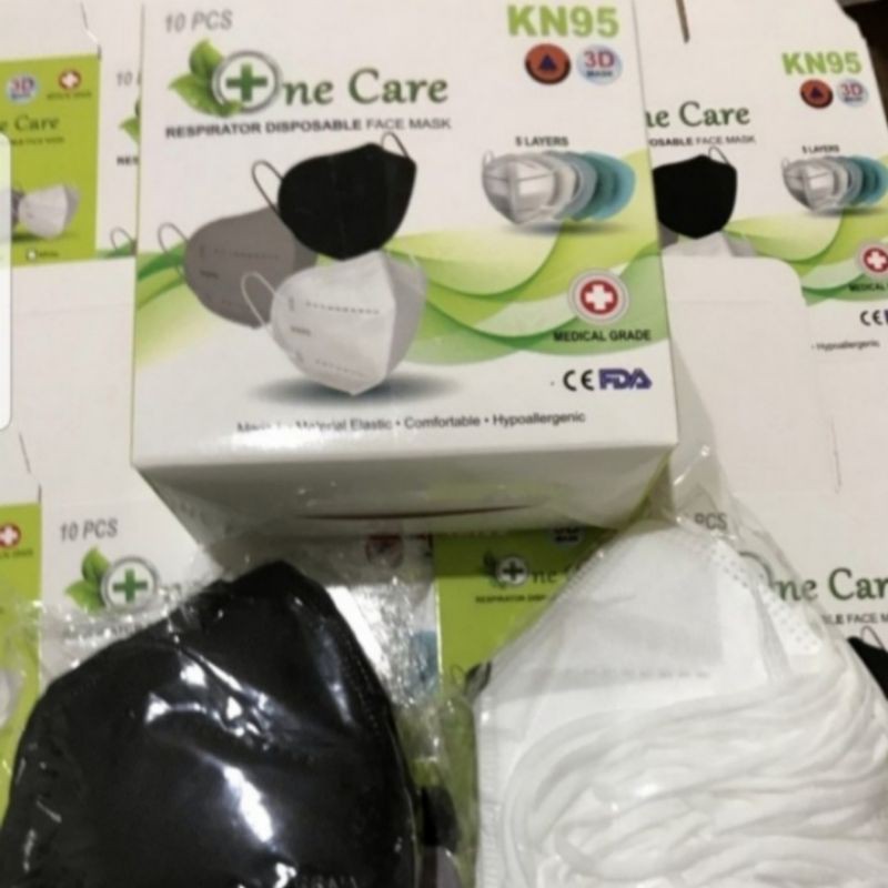 Makser KN95 ONECARE ( HITAM ) 5ply, 10pcs/pack