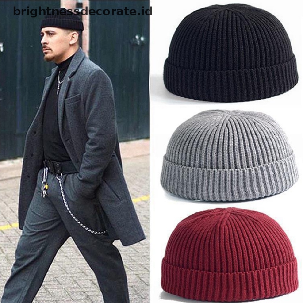 [birth] Unisex Men Women Beanie Hat Warm Ribbed Winter Turn Ski Fisherman Docker Hat New [ID]