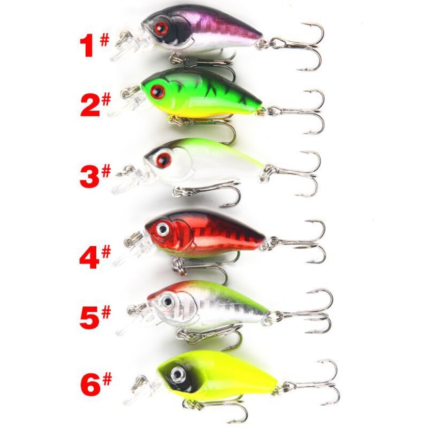 Shengyao 1Pcs Crankbait Umpan Pancing Fishing Lure 4.5cm/3.8g Topwater Fishing Bait Ikan Kecil Casting Wobble