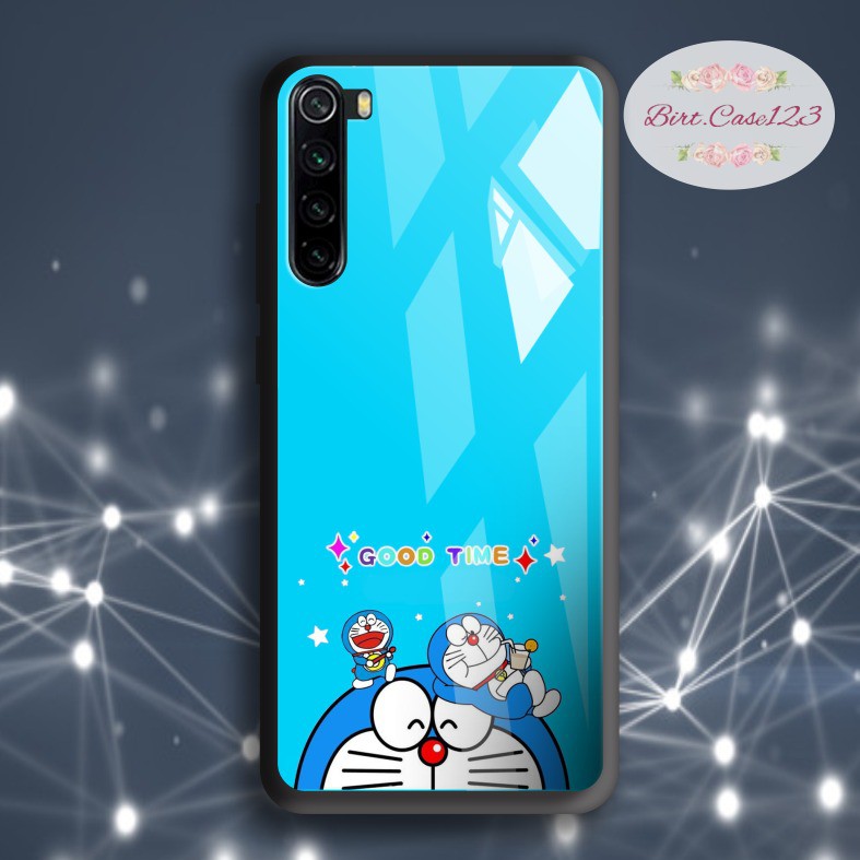 back case glass doraemon Oppo A3s A1k A5 A9 2020 A7 F9 A5s A31 A52 A53 A92 A37 A57 A59 A71 BC5092