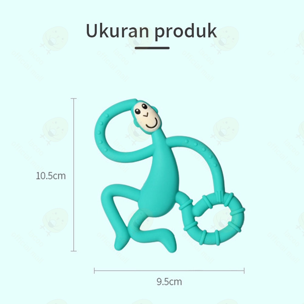 Lacoo Teether bayi silikon Gigitan bayi BPA Free motif monyet