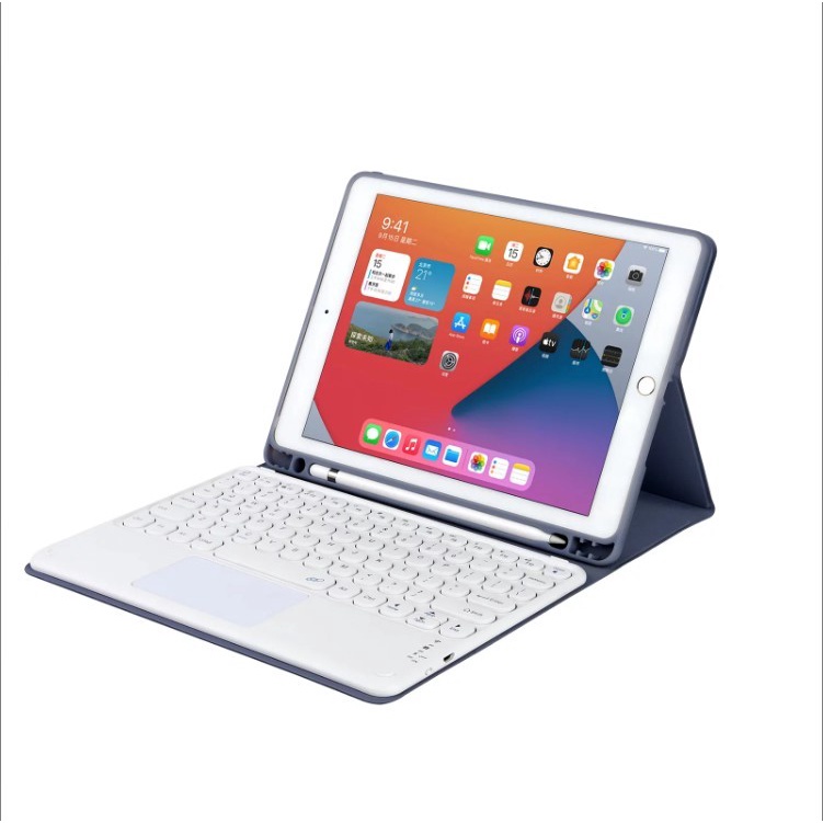 COTEetCI Wireless Keyboard Flip Case with Touch Pad + SlotPen for iPad