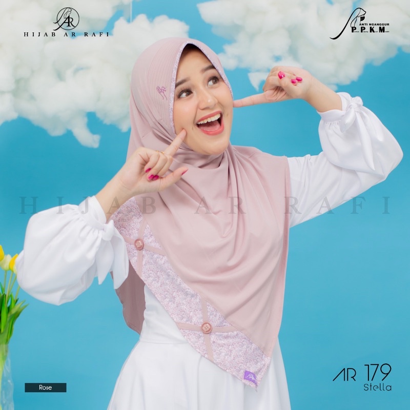 Hijab arrafi AR 179 hijab instan || INAYAHHIJAB-Rose
