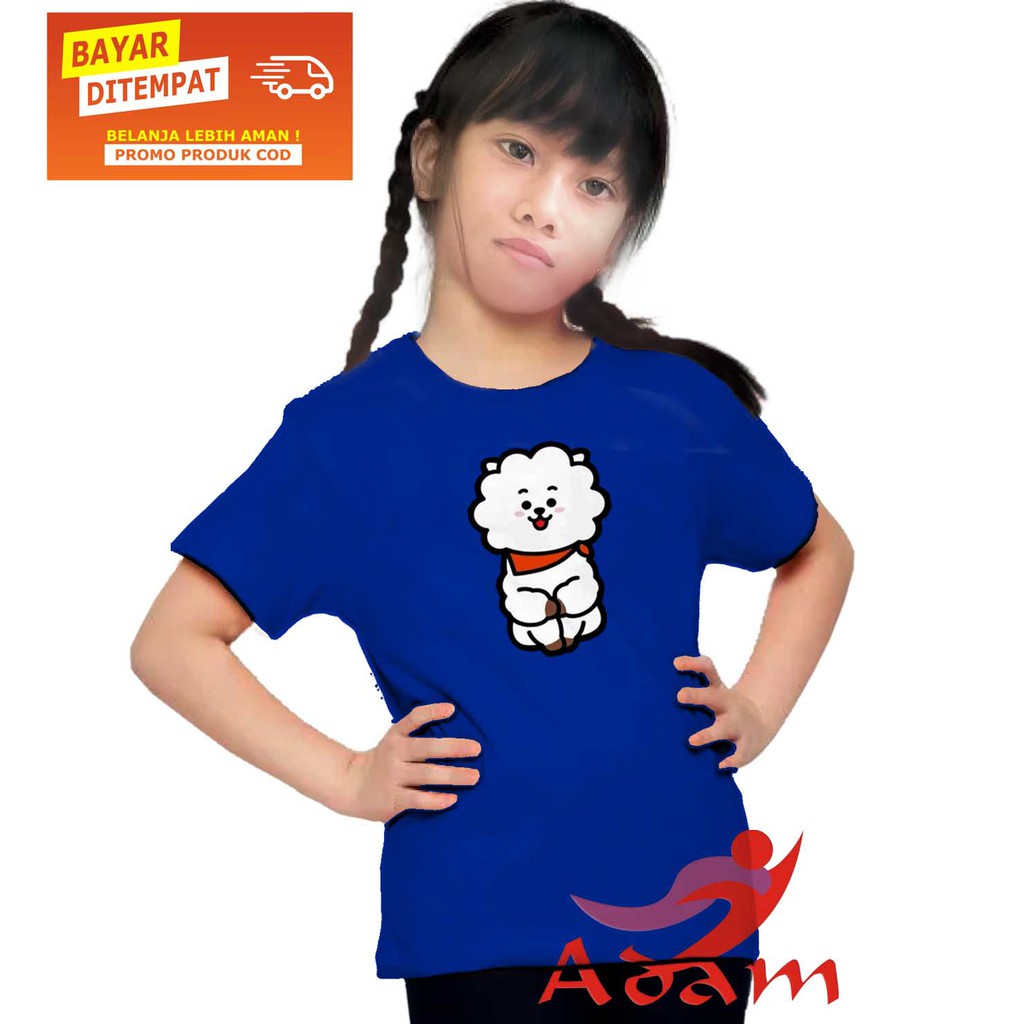 Baju Kaos anak perempuan bt21 | Kaos BTS BT21 | Baju Anak Perempuan RJ | Kaos Wanita BT21