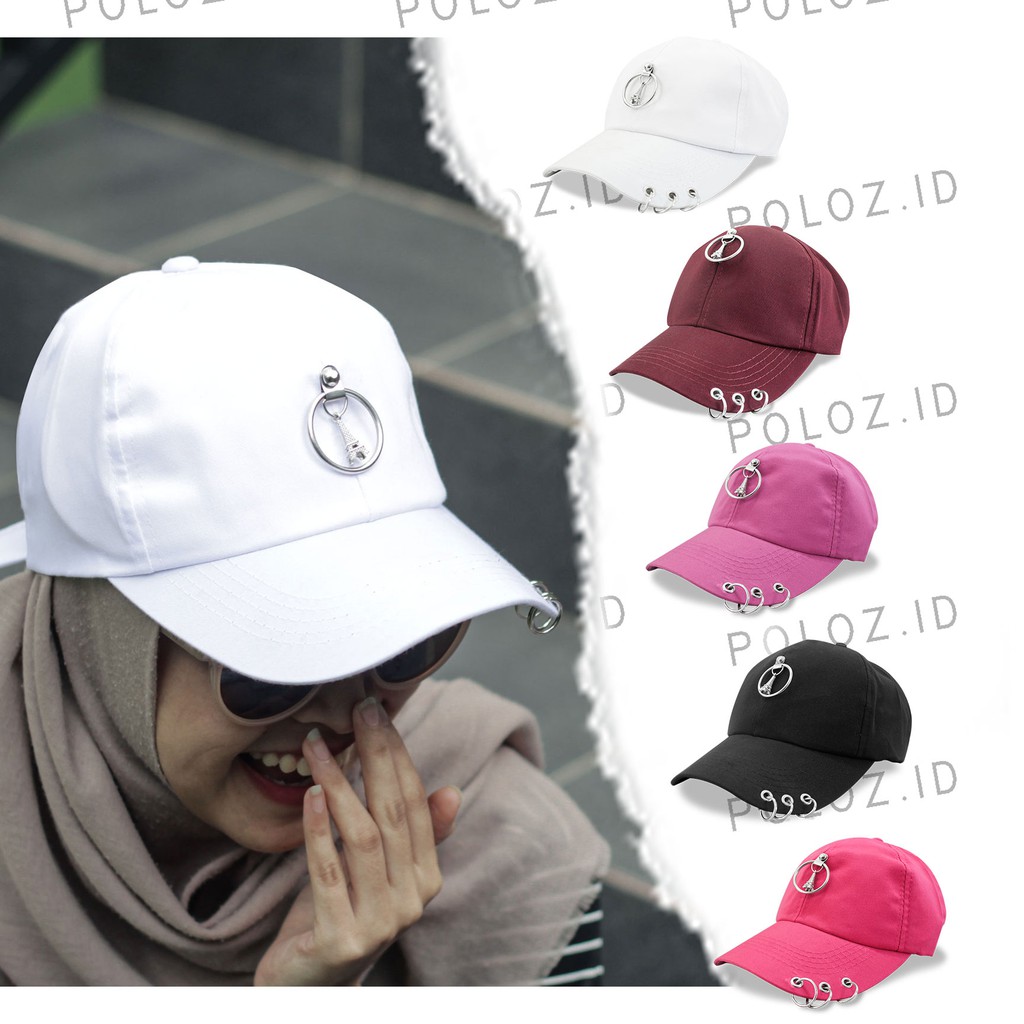 TERMURAH TOPI BASEBALL RING KOREA TOPI ANTING RING BESI