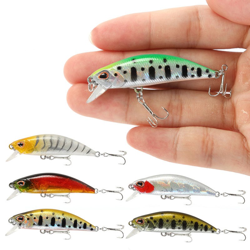 Umpan Mancing Top Water Lure Kail Pancing Umpan Pancing Buatan Umpan Pancing 5g/5cm Alat Pancing Alat Pancing Murah Umpan Ikan 3D Eyes Minnow Lure