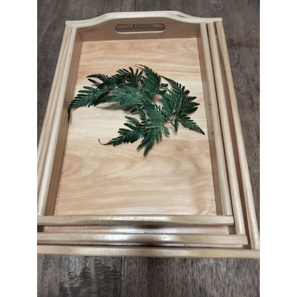 Nampan Baki Set Isi 3 /Nampan / Baki/ Tray Kayu