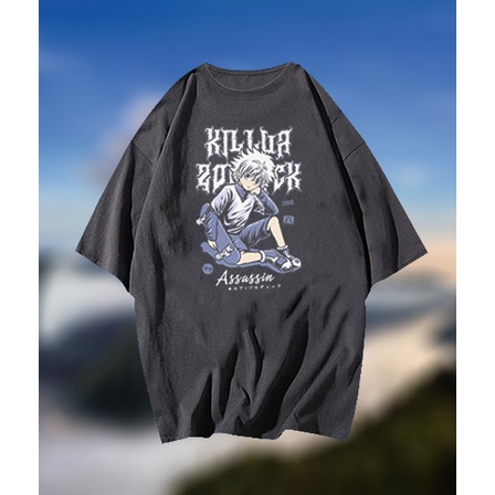 Killua Zoldyck Anime Oversize Tshirt Vintage Style