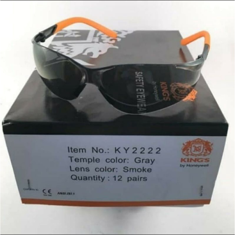 Kacamata Safety Kings KY 2222 / KY 2221 Original Smoke Clear