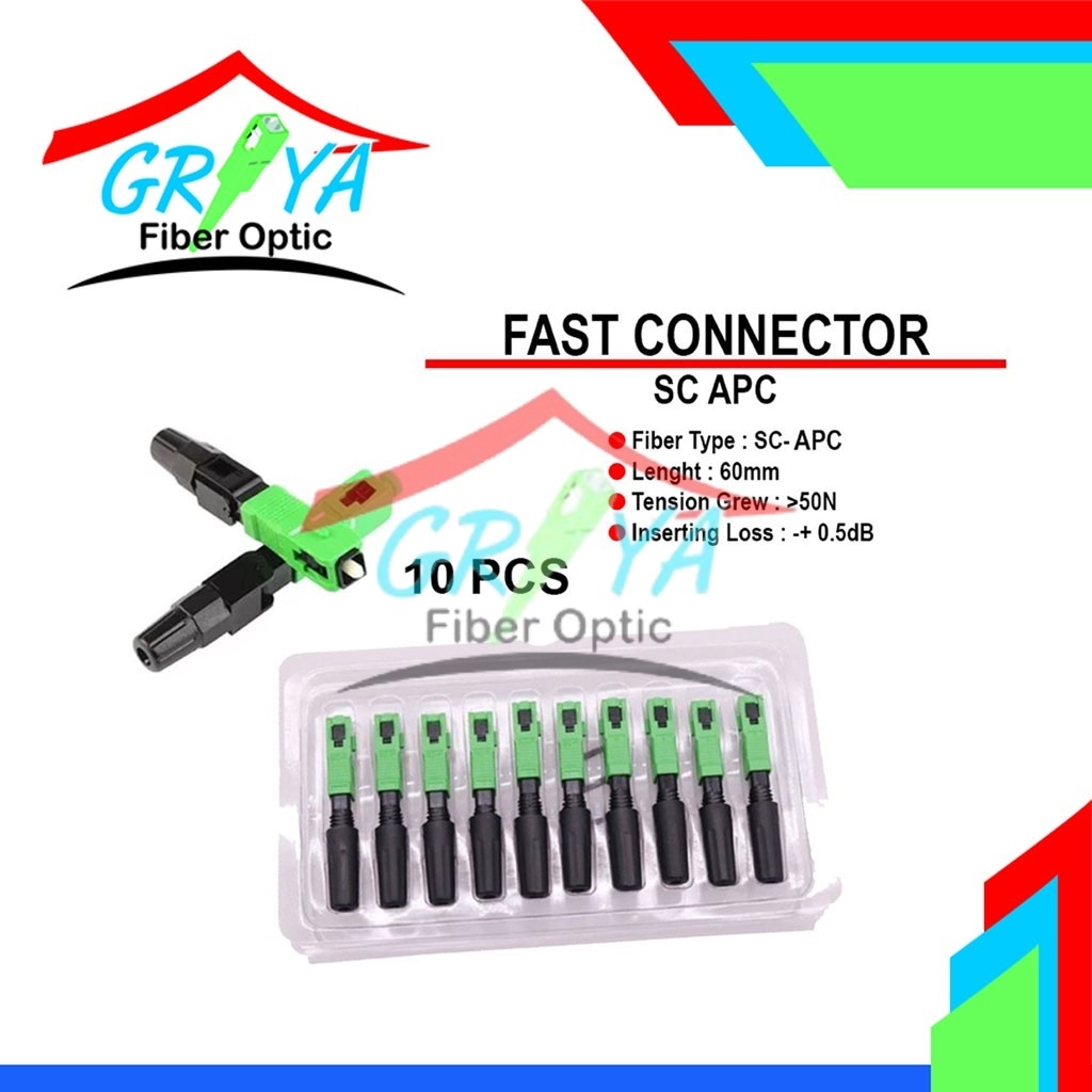 Fast Connector SC APC Fastconnector SC APC Ijo Fiber Optik