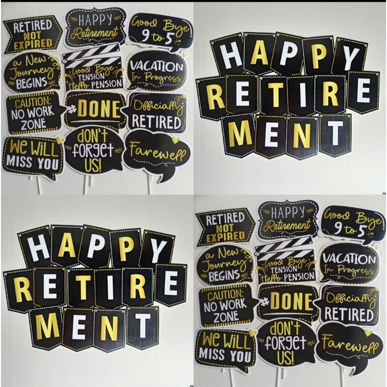 PAKET READY BANNER  BUNTING FLAGS HAPPY RETIREMENT FAREWELL PROPS PHOTO BOOTH