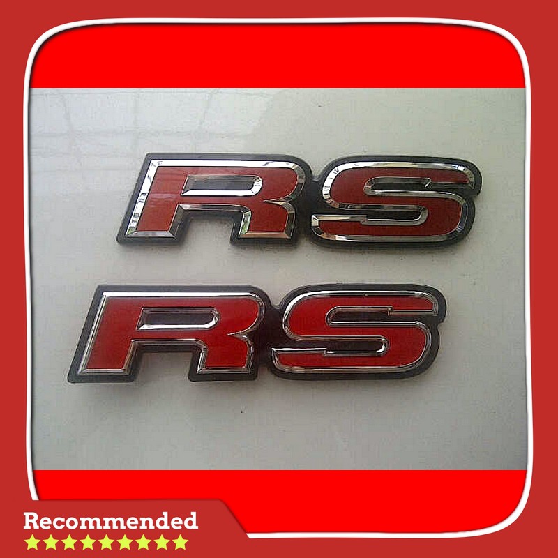 sparepart emblem rs jdm style mobil honda ori logo mobil honda jazz / civic / brio