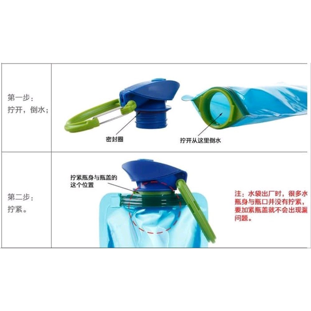 Foldable Bottle Botol Minum Lipat Mini BPA Free