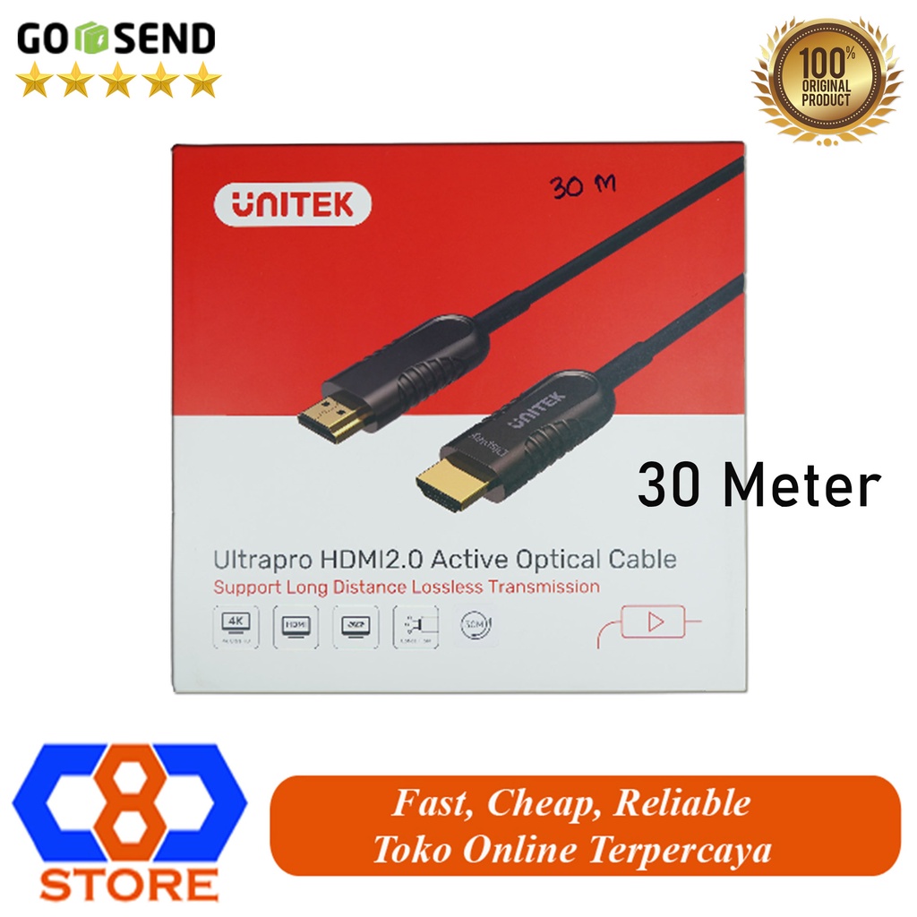 KABEL HDMI UNITEK 30M 2.0 C1031BK OPTIC AKTIF