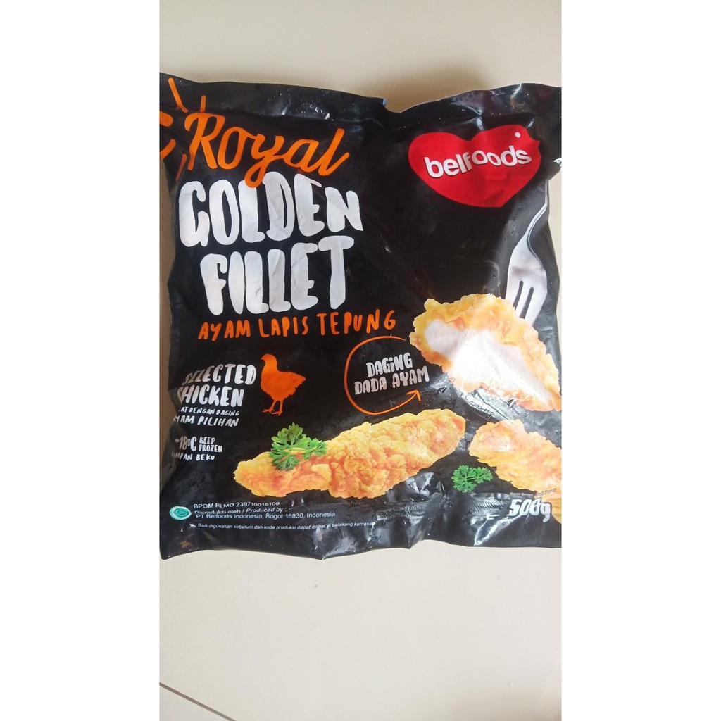 

Belfoods Royal Golden Fillet 500Gr Nugget Fillet Dada Ayam Terlaris