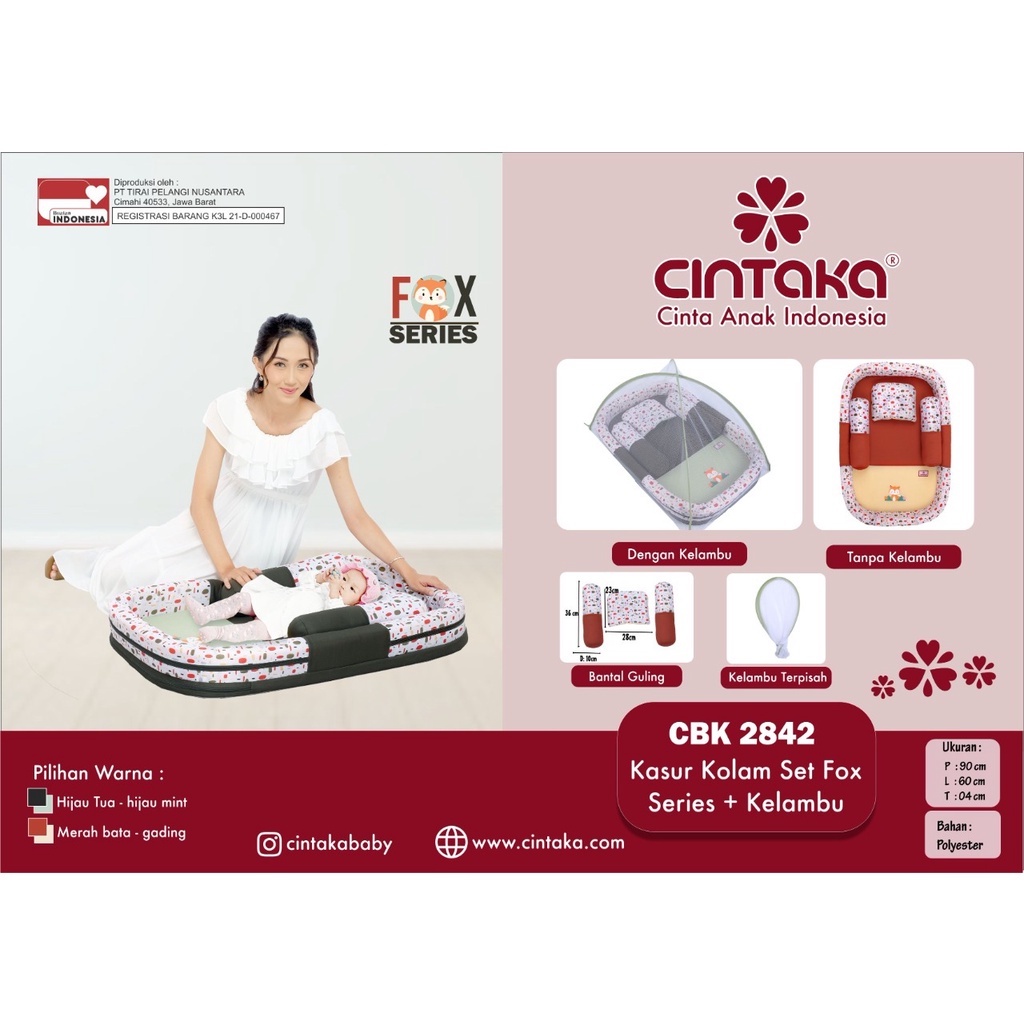 Cintaka Kasur Kolam Bumper + Kelambu Fox Series CBK2842