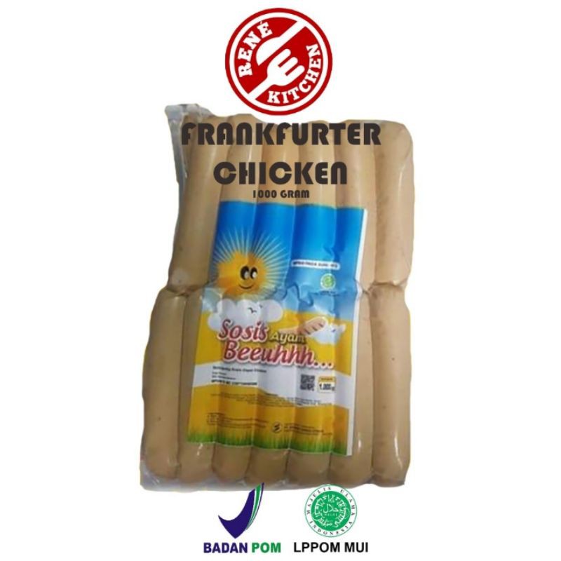 

SOSIS CHICKEN FRANKFURTER BEEUHHH 1000 GRAM (25 PCS)