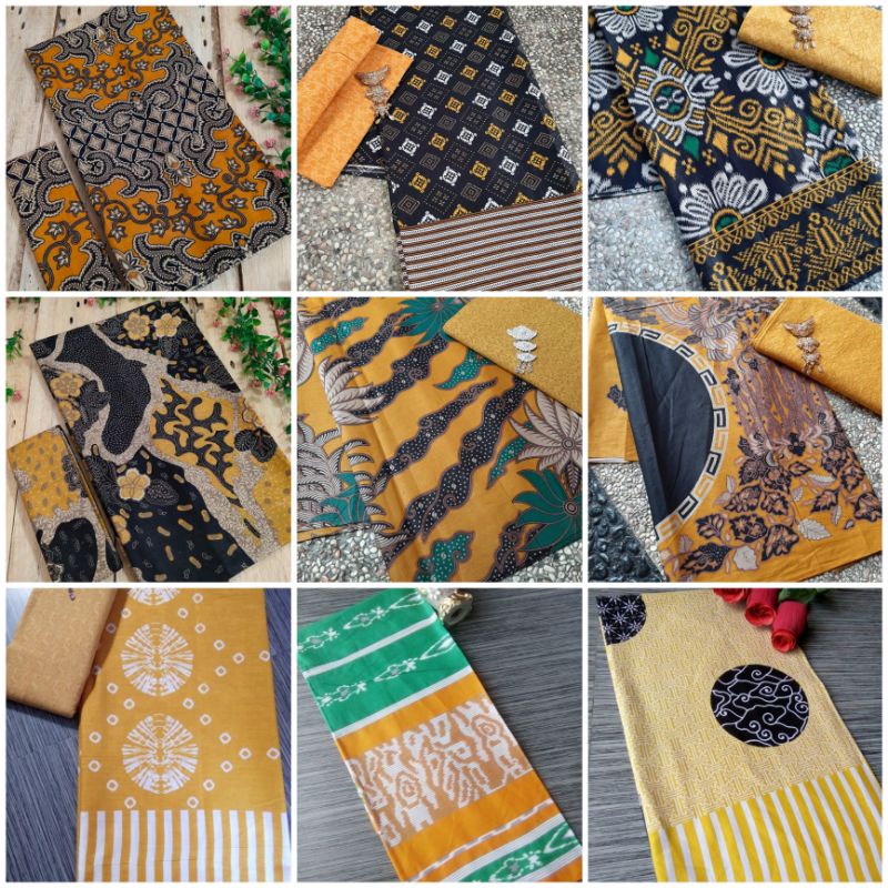 KAIN BATIK WARNA KUNING / BATIK WARNA KUNING ORANGE