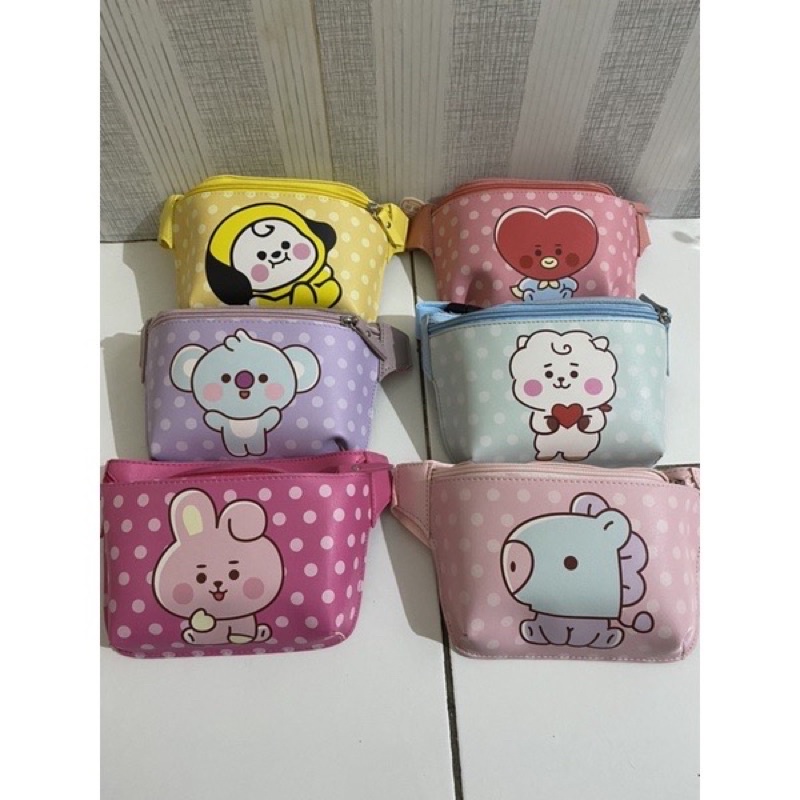 Tas bt21/tas bts/tas army/tas selempang wanita/tas pinggang/tas import