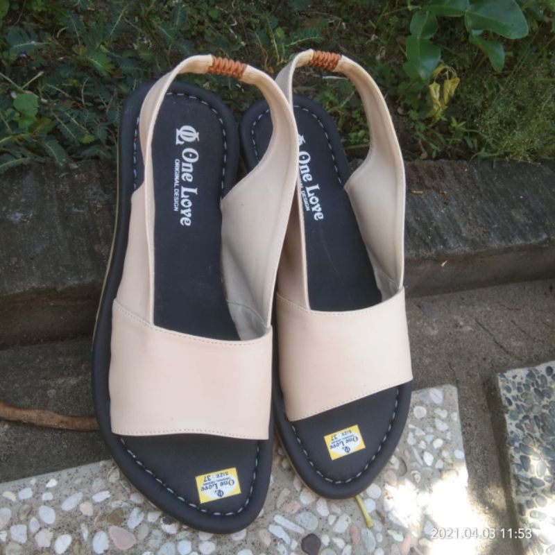 sendal wanita flat talincang original one love