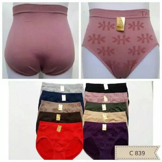 Celana Dalam Wanita Jumbo Rajut Premium Tally 839 / 838 Cd Cewek Muat Jumbo 4L Rajut Stretch