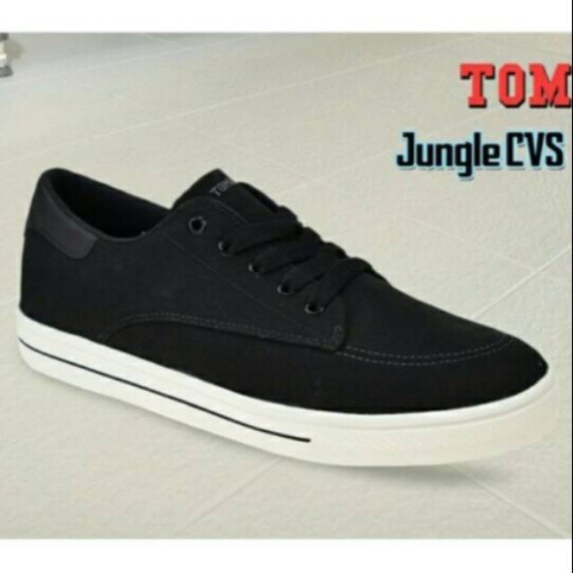 Sepatu tomkins original JUNGLE CVS men blk wht
