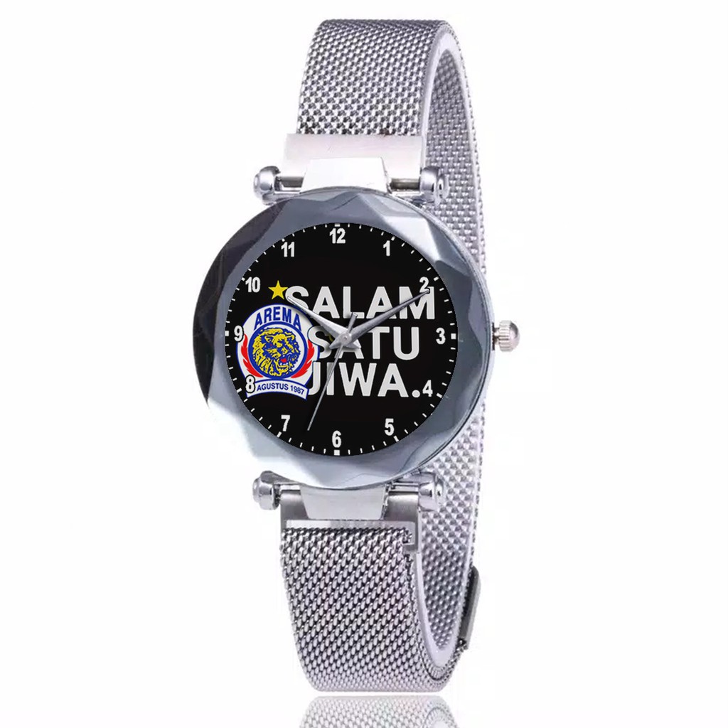 Jam Tangan Wanita Custom - AREMANITA AREMA MOTIF 1 Free Box &amp; Batre Cadangan