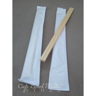 Chopstick Genroku Sumpit Kayu Bungkus Kertas  Higienis 