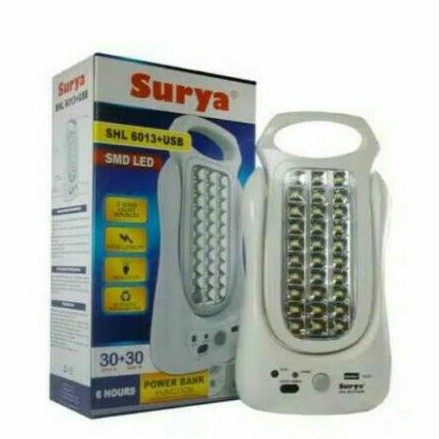 Lampu Meja Emergency Surya SHL 6013 + USB
