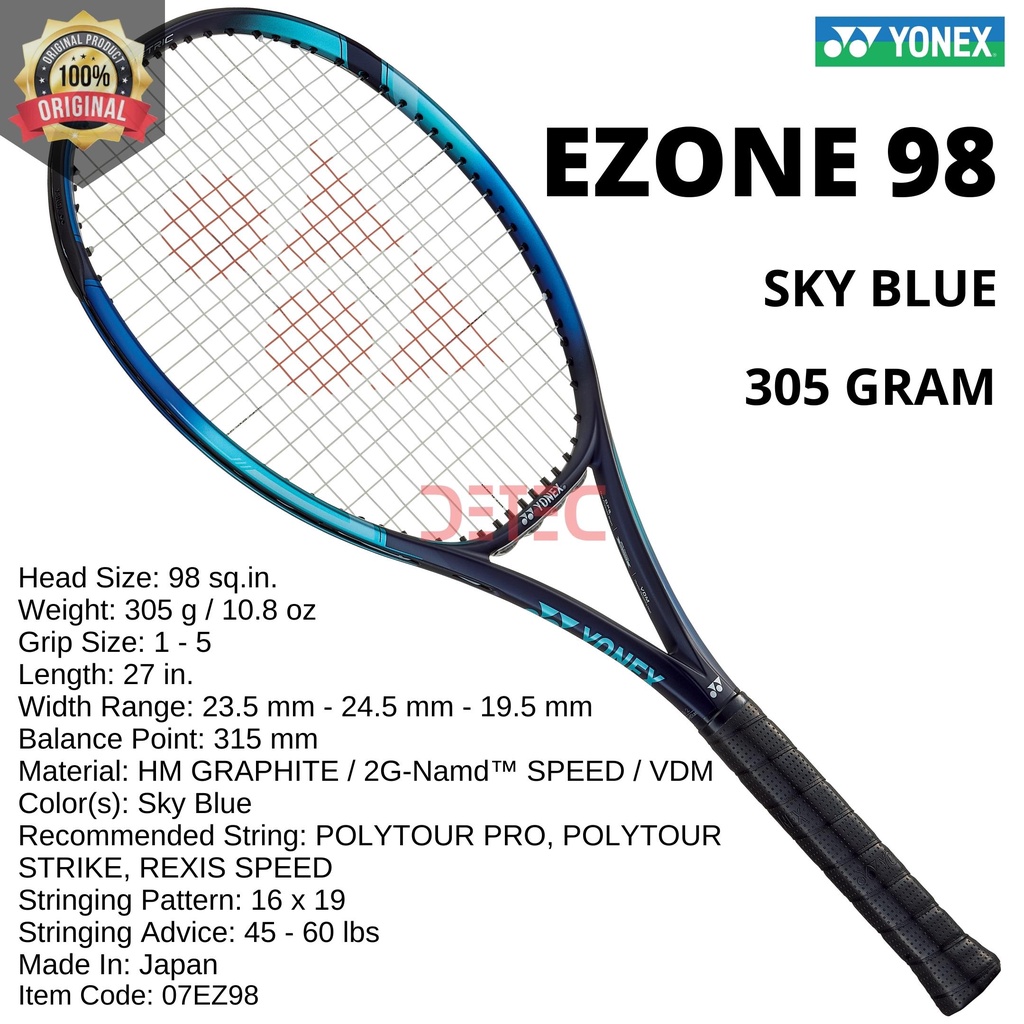 Yonex EZONE 98 305g Sky blue - raket tenis