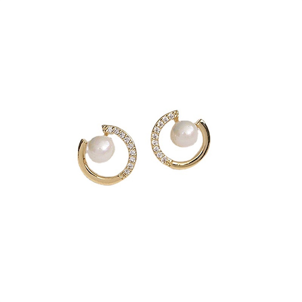 Anting Tusuk Gantung Wanita Desain Geometri Hias Mutiara + Berlian Gaya retro Untuk Hadiah