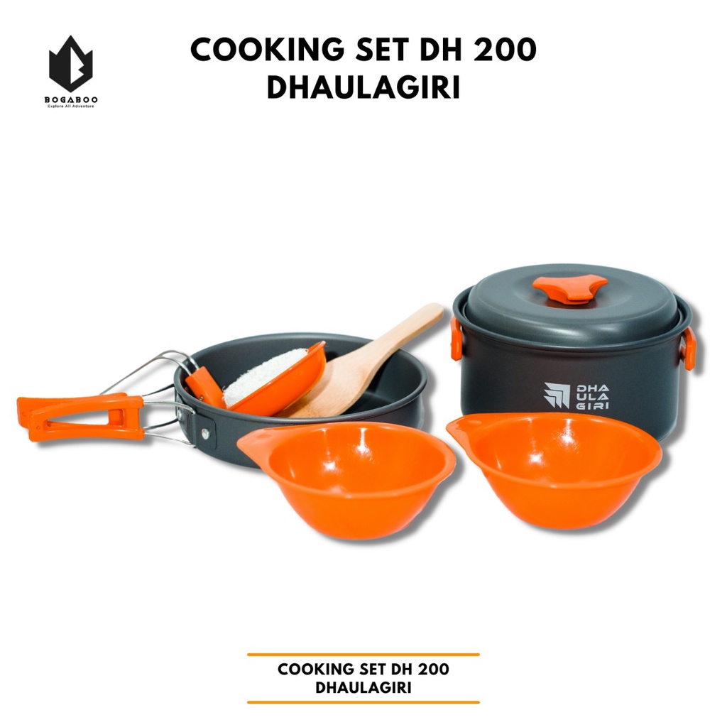 Dhaulagiri Cooking Set DH-200 - Alat Masak set Outdoor Gunung - Nesting Panci - Coking Set Piknik