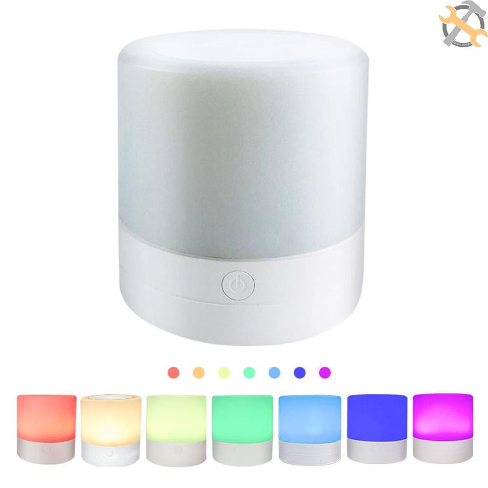 Cust Night Light Led Lamp Colorful Lighting Touch Sensor Bedside Lamp For Bedroom Living Room Rechargeable Shopee Indonesia