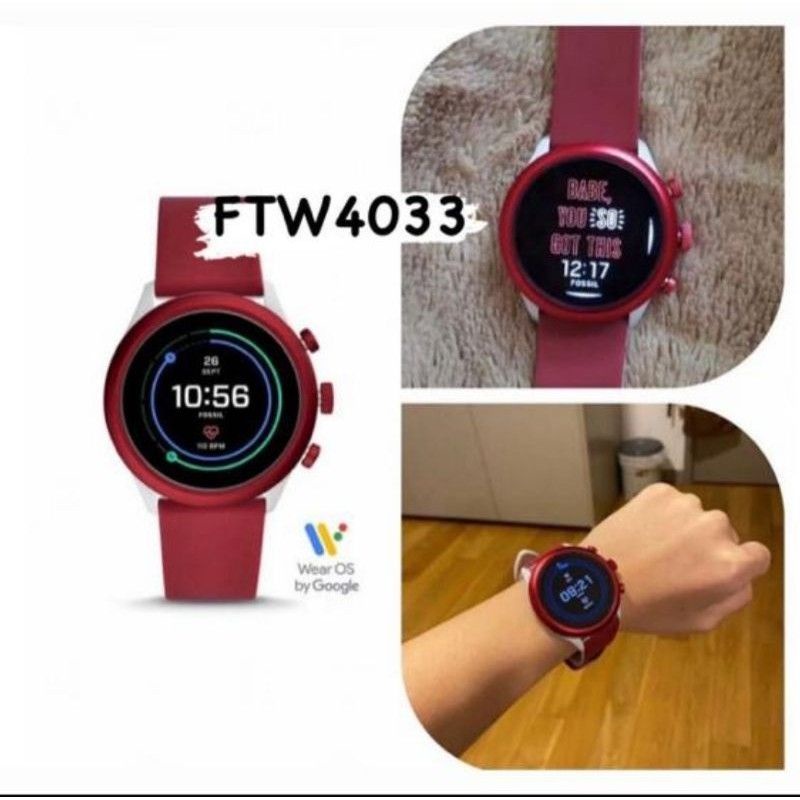 JAM TANGAN SMARTWATCH FOSSIL MAROON FTW 4033 ORIGINAL SEGEL