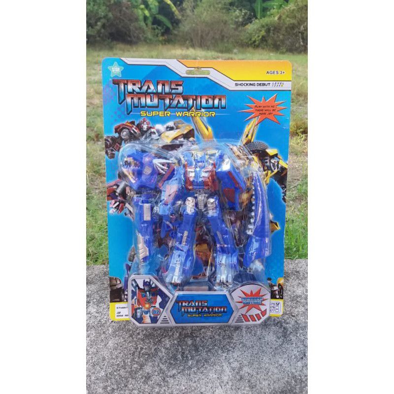 ST 2475 - Mainan Robot Trans Mutation Super Warrior Optimus Pryme Lampu dada besar ST2475